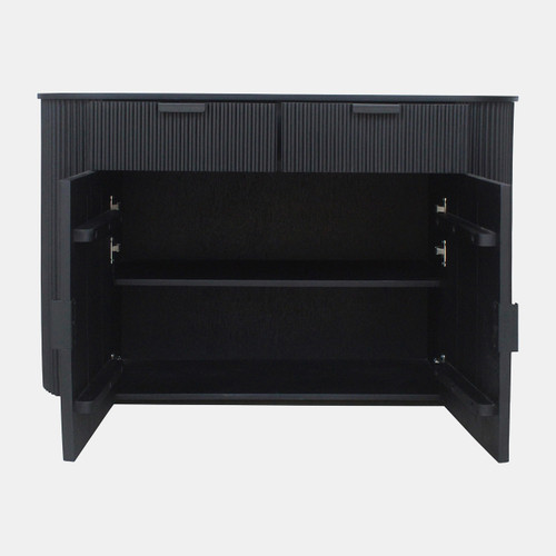 18814#Wood, 47" Ridged Console, Black