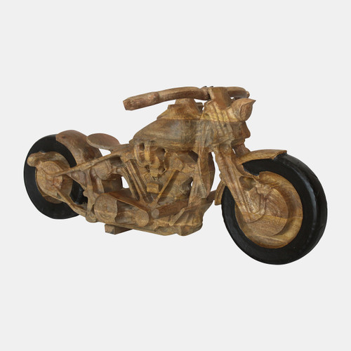 18815#Wood, 35" Big Bike Deco, Brown, Kd