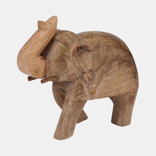 18820#Mango Wood, 7" Elephant, Brown