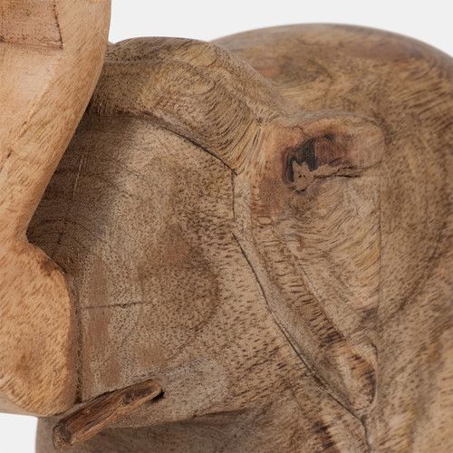 18820#Mango Wood, 7" Elephant, Brown