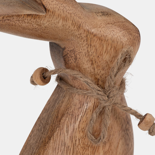 18827-01#Mango Wood, 8" Rabbit, Brown