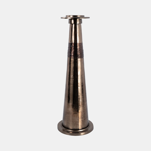 18829-03#Glass, 24" Pillar Holder, Bronze