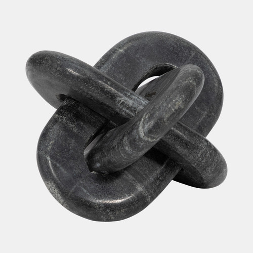 18859-02#Marble, 6" Knot Decor, Grey