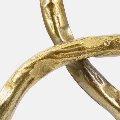 18877#Metal, 31" Multiple Ring With Marble Base, Gold