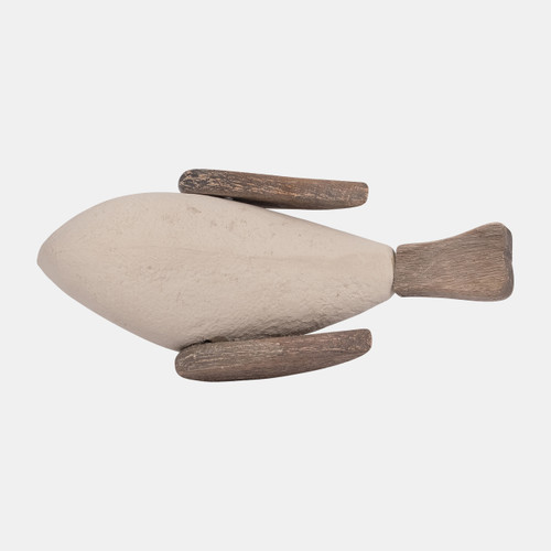 18894-01#Ecomix, 10" Bird Deco, Ivory