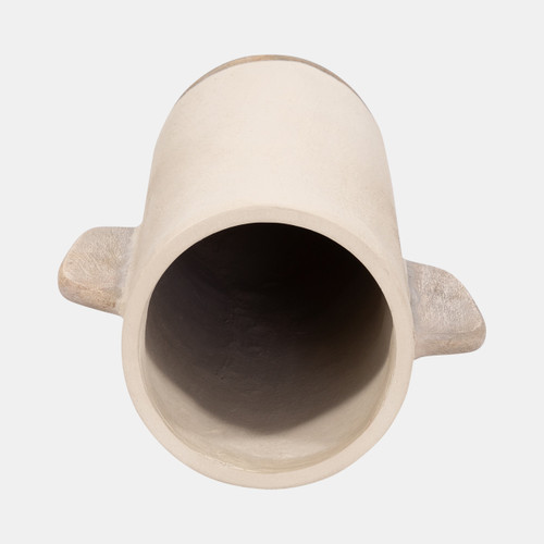 18898-02#Ecomix, 19" Organic Vase, Ivory