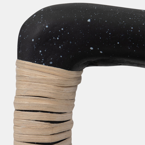 18902-02#Ecomix, 13" Trendy Vase, Black