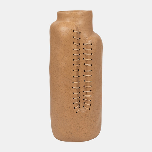 18903-02#Ecomix, 18" Stitched Up Vase, Terracotta