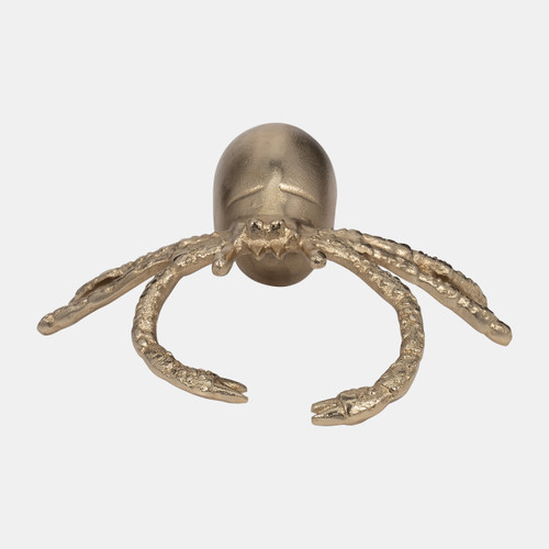 18907#Metal, 10" Sand Crab, Champagne