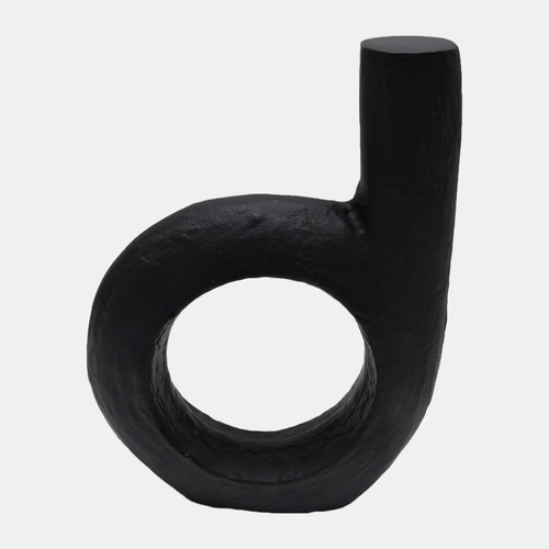 18929-01#Metal, 9" Looped Sculpture, Black