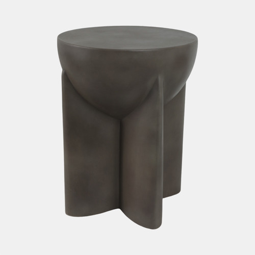 18998-01#Concrete, 19" Contemporary Accent Table, Dark Grey