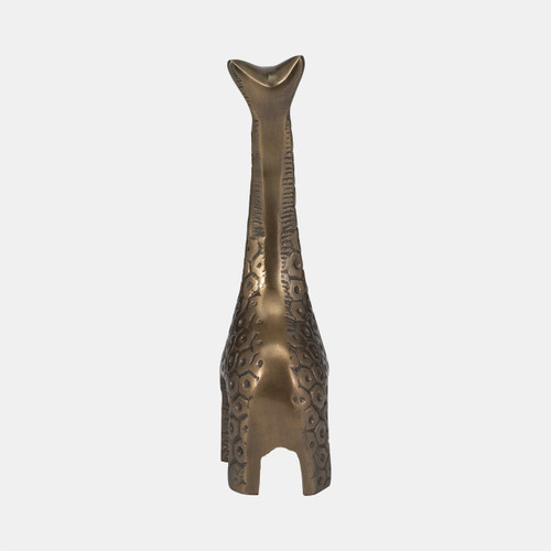 19051-01#Metal, 10" Honeycomb Giraffe, Bronze