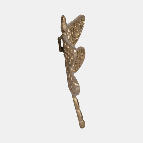 19054-01#Metal, 10" Dragonfly W/ Cutouts , Gold