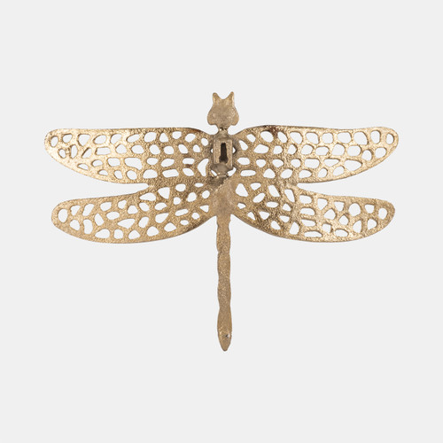 19054-01#Metal, 10" Dragonfly W/ Cutouts , Gold