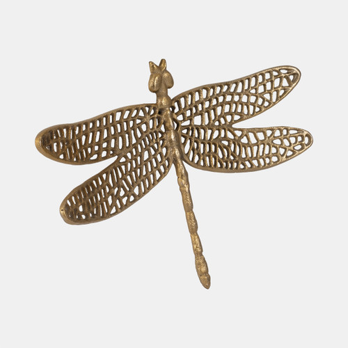 19054-02#Metal, 14" Dragonfly W/ Cutouts , Gold