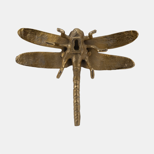 19056#Metal, 8" Dragonfly, Gold