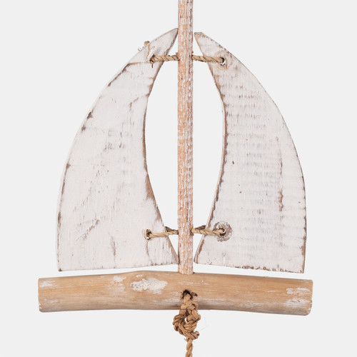 19000#Wood, 43" Hanging Sailboats, Natural