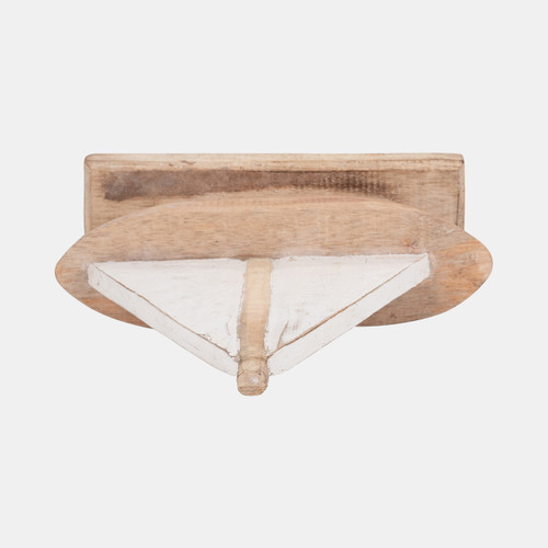 19001-01#Wood, 11" Sailboat, Natural/white