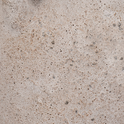 19011#Terracotta, 16" Bottle Vase W/ Handle, Ivory