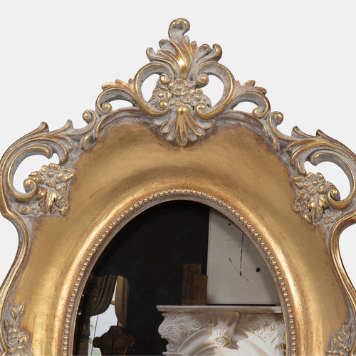 19097#Resin, 4x6 Baroque Photo Frame, Gold