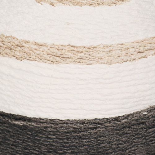 19380-02#7" Striped Woven Textured Vase, Multi