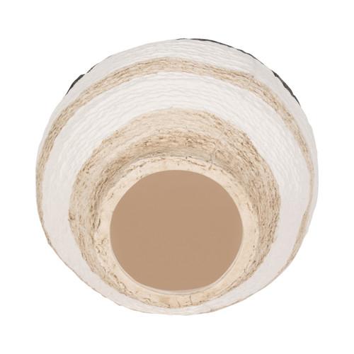 19380-02#7" Striped Woven Textured Vase, Multi