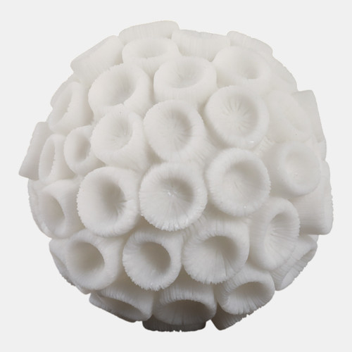 19615-01#6" Round Coral Orb, Ivory