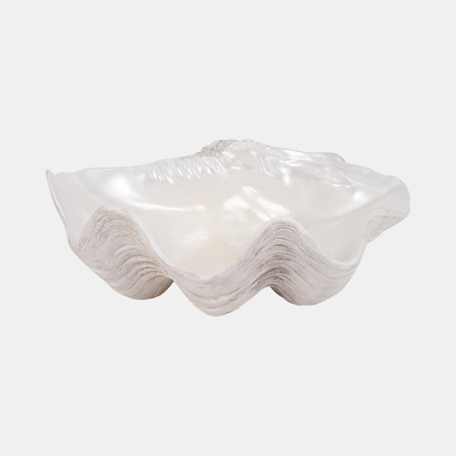 19618#13" Pearlized Shell Bowl, Ivory