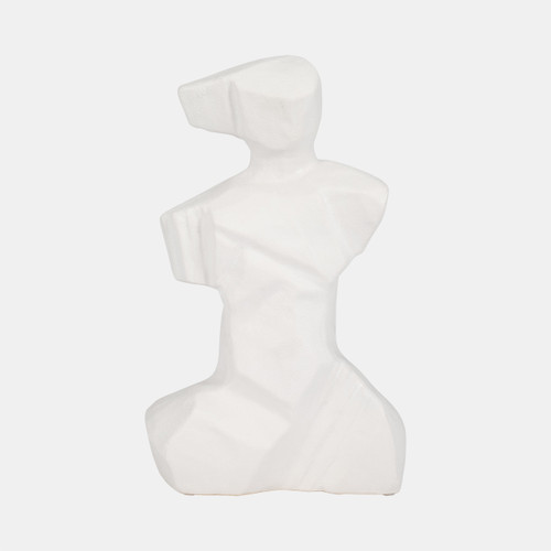 19842#13" Abstract Venetian Figurine, White 