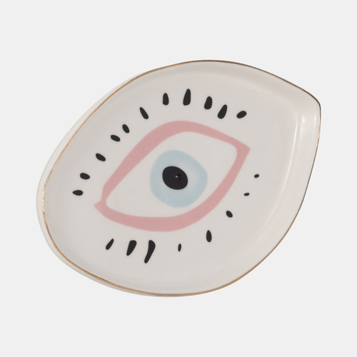 20161#6" Eye Trinket Tray, Multi