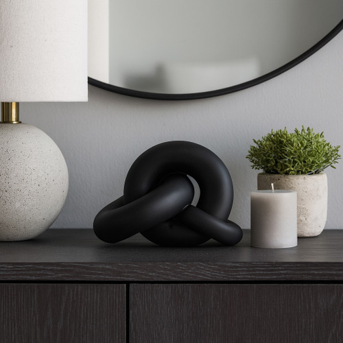 20173-01#9" Resin Knot Decor, Black