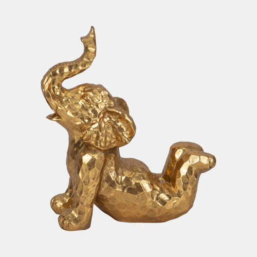 20174-02#10" Yoga Elephant, Gold