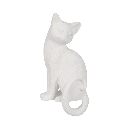 20181-02#9" Kitty With Hanging Tail, White