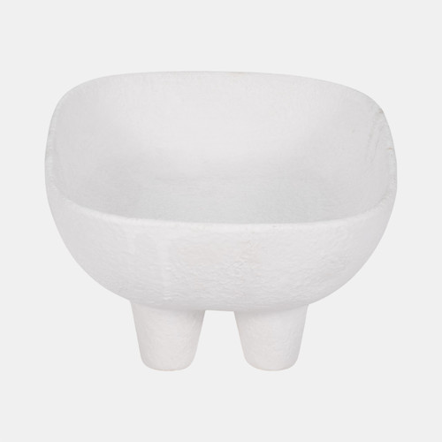 20196#10" Footed Rounded Rectangle Bowl, White