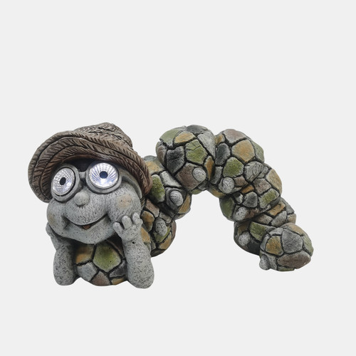 20291#15" Caterpillar With Sun Hat Solar Eyes, Grey