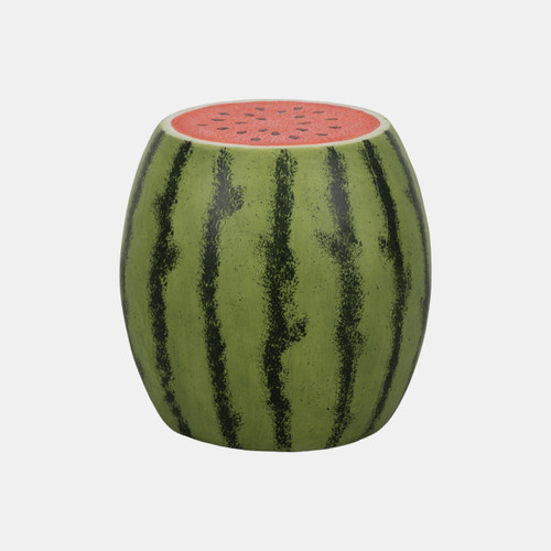 20308-02#17" Watermelon Garden Stool, Green/pink