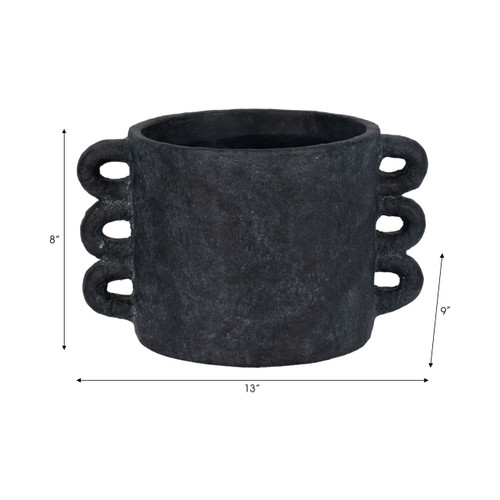 20311-06#13" Arch Handle Planter, Black