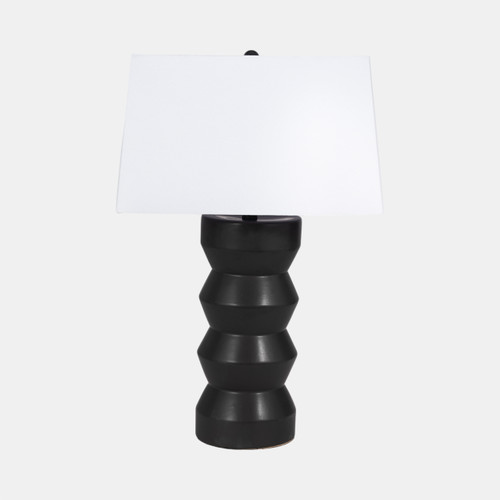 51314#28" Totem Table Lamp, Black
