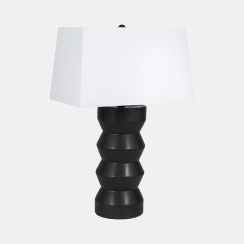 51314#28" Totem Table Lamp, Black