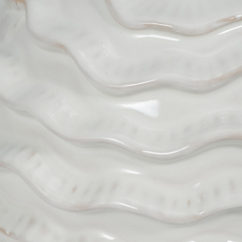 51316#27" Ruffles Table Lamp Crystal Base, White