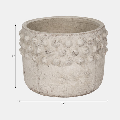 20335-01#12" Half Bubble Weathered Planter, Ivor