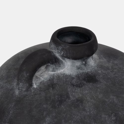 20338-01#10" Weathered Jug With Handle, Black