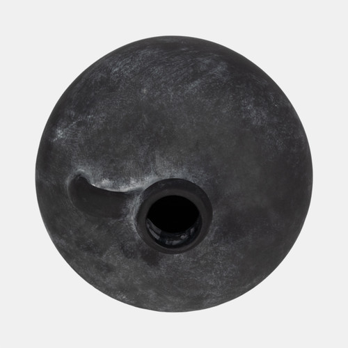 20338-01#10" Weathered Jug With Handle, Black