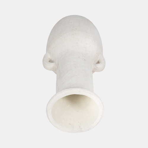 20341#19" Nomad Vase Rough Finish, White