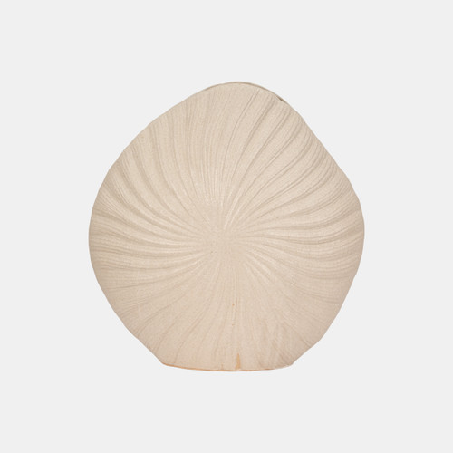 20351-02#23" White Sand Shell Vase, White
