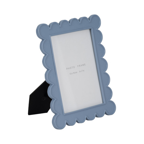 20418-02#5x7 Scallop Edge Photo Frame, Blue