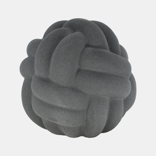 20438-06#9" Knot Orb Rough Texture, Black