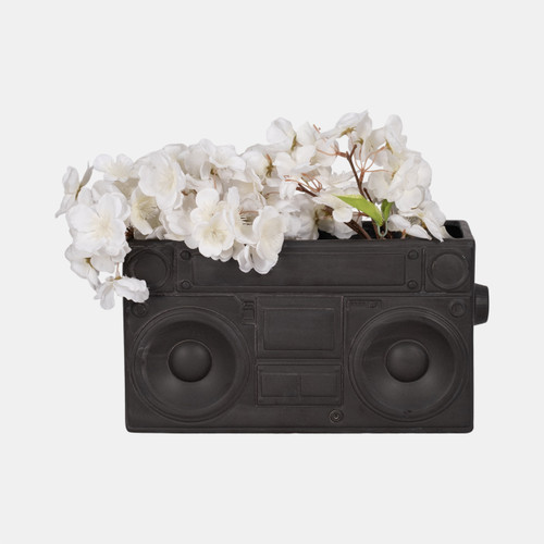 20464#13" Stereo Planter, Grey