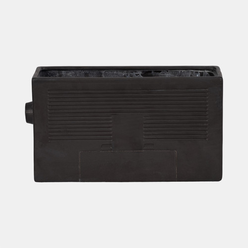 20464#13" Stereo Planter, Grey