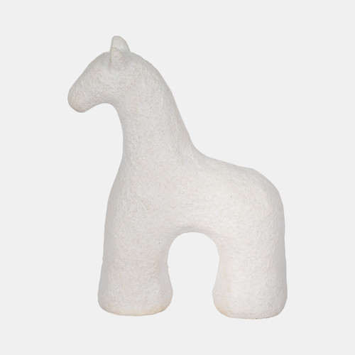 20482-01#6" Textured Horse, White